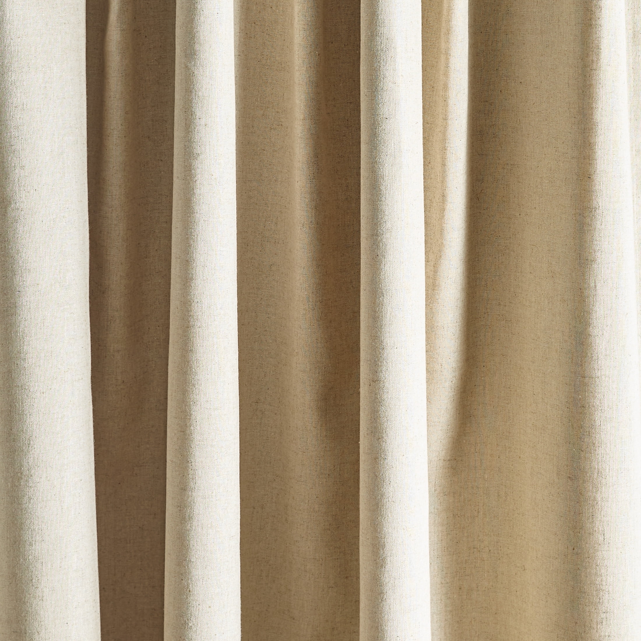 Martha Stewart Lido Curtain Panel Pair, Linen, Back Tab, Blackout, Indoor, Adult, 2 Piece Set, 50" x 84"