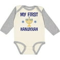 thumbnail image 3 of Inktastic My First Hanukkah Celebration Boys or Girls Long Sleeve Baby Bodysuit, 3 of 5