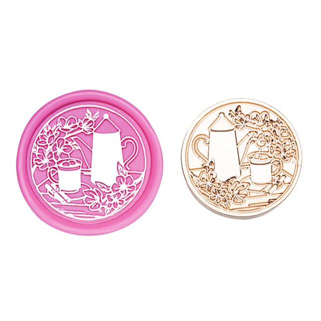 Serie de postres Cabeza de sello de pintura de fuego Herramienta decorativa Latón 30 mm para tarjeta de felicitación JShteea El nuevo