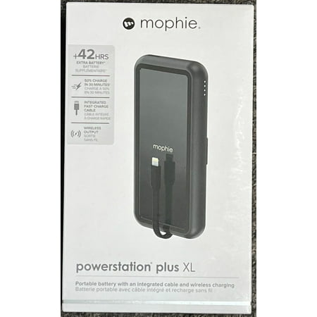 Mophie Powerstation Plus XL Portable Battery & Wireless Charger 8K Black