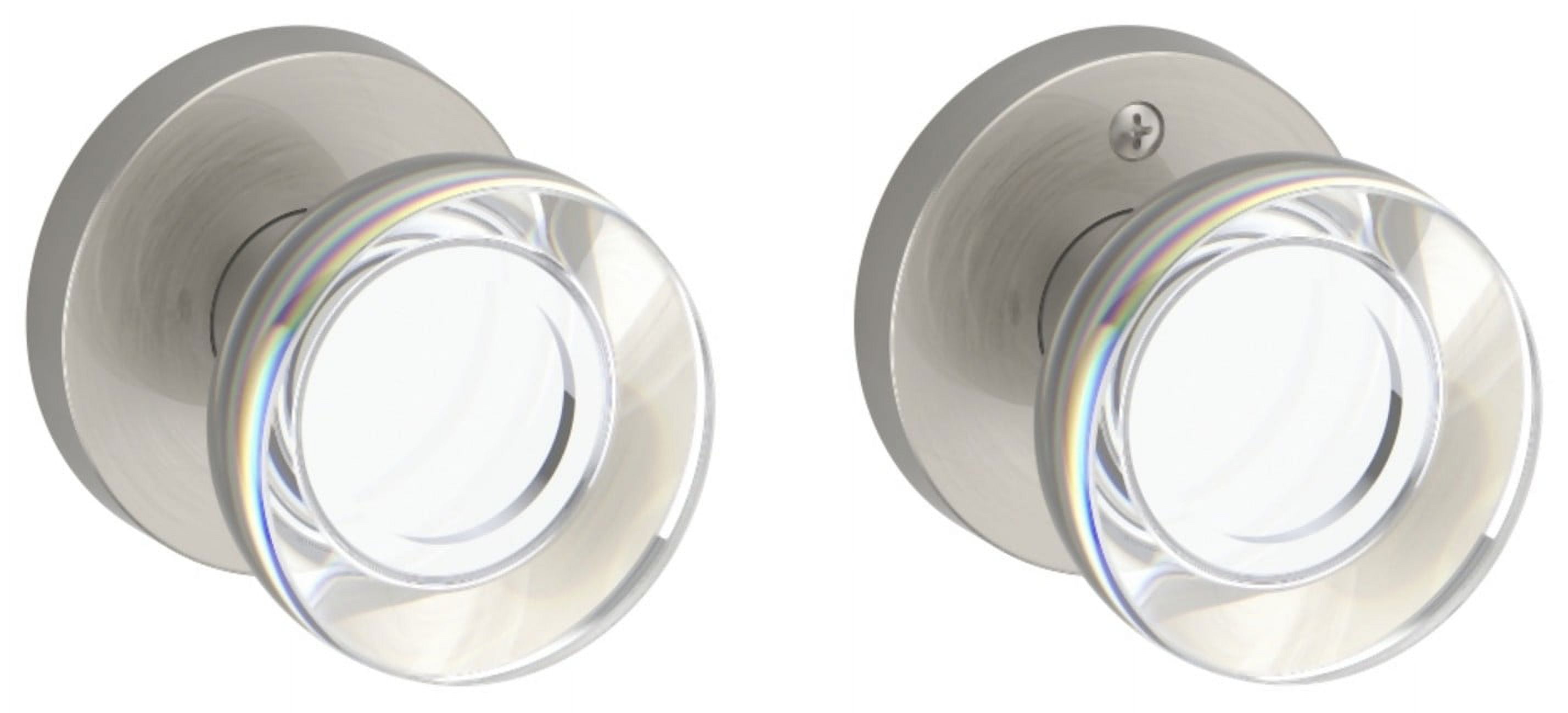 Baldwin PSCCYCRR044 Contemporary Crystal Passage Door Knob Set - Brass