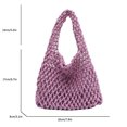 thumbnail image 4 of Bolso de compras tejido a mano, bolso de hombro ahuecado para mujeres, regalos de cumpleaños Sywqhk Para Estrenar, 4 of 4