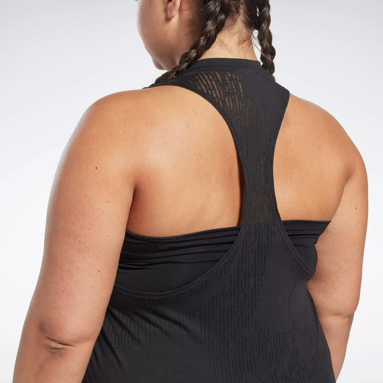 Reebok Women s Burnout Tank Top Plus Size in Black Size 2x