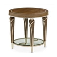 thumbnail image 2 of Michael Amini Villa Cherie Wood & Glass End Table in Hazelnut Brown, 2 of 6