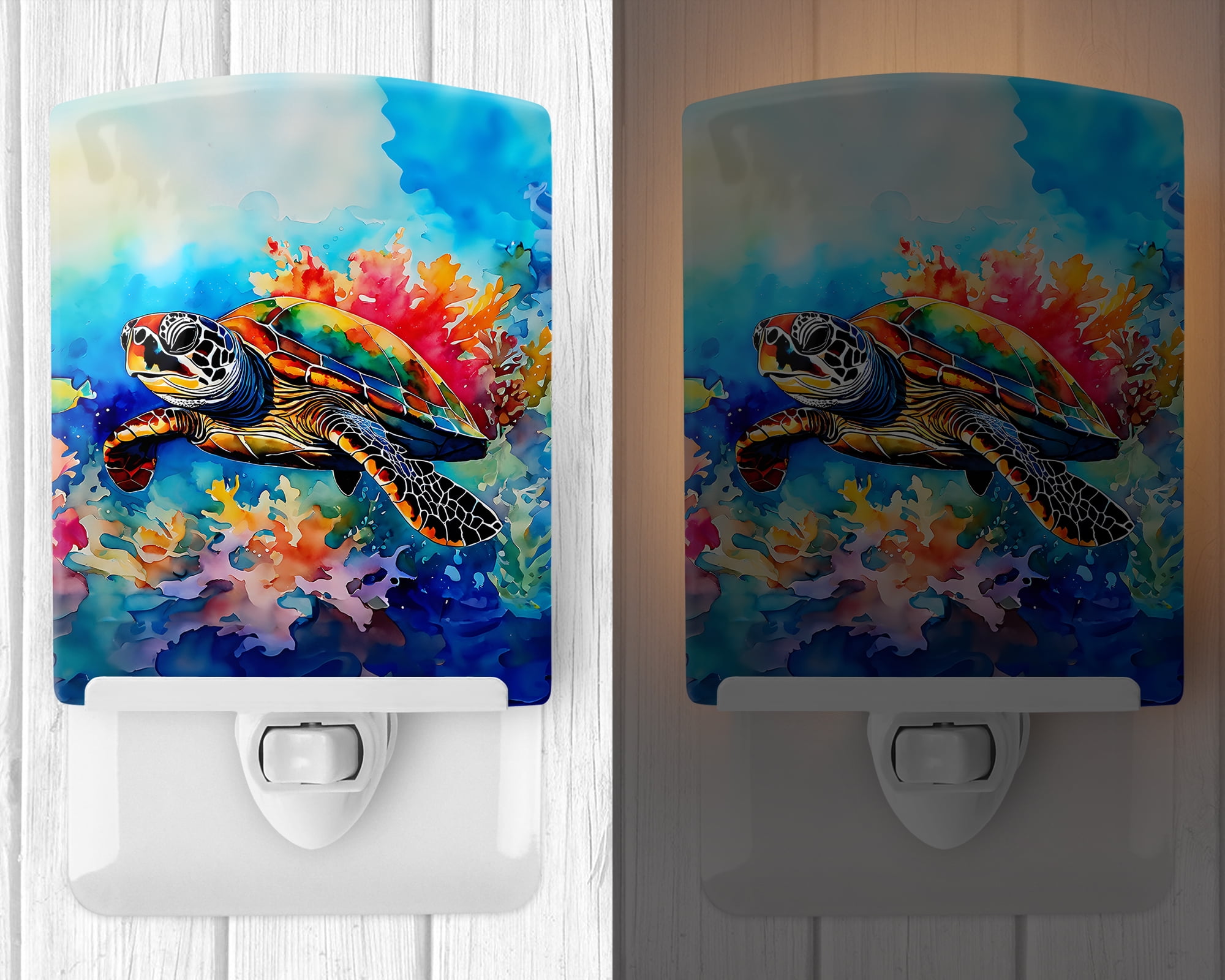 Loggerhead Sea Turtle Ceramic Night Light 4 in x 6 in
