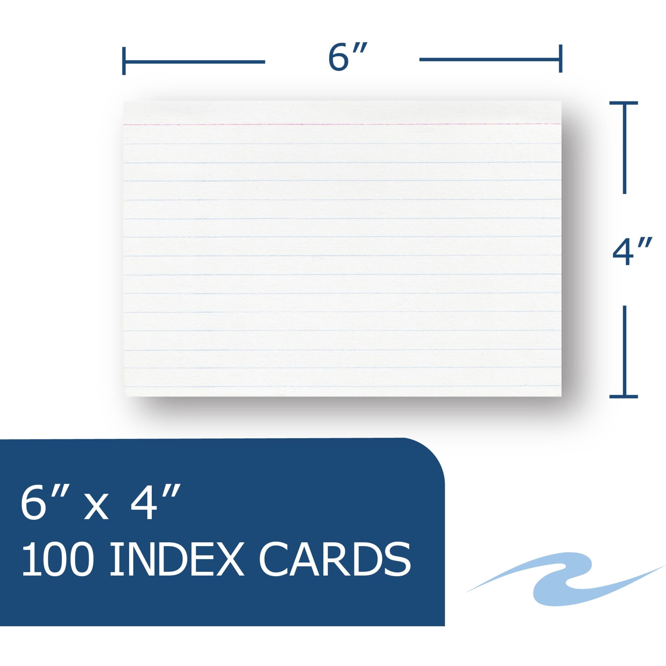 Roaring Spring Environotes Ruled Index Cards (100 Count), 1 Case (36 Packs), 4" x 6" , White