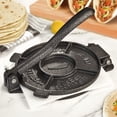 thumbnail image 1 of ARC Tortilla Press 6.5 inch, Cast Iron Tortilla Maker, Heavy Duty Tortillera Pataconera, Flour Tortilla Press, Roti Maker, Taco Maker, Taco Press, Black Gray, 1 of 5