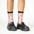 thumbnail image 4 of Fuzoiu Peach With Leaves Print Kids Socks For Boys Girls,Grip Crew Socks with Non Slip,Lightweight Stretch Crew Socks,Toddlers Crew Boot Socks, 4 of 5