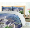 thumbnail image 5 of Ambesonne Exotic Duvet Cover Set, Waterfall Tropical Plant, 2-Calking, Forest Green Pale Blue, 5 of 7