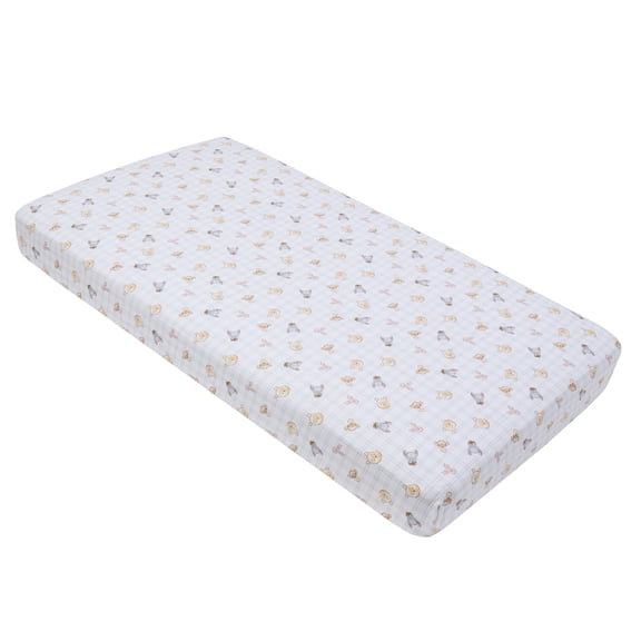Winnie the Pooh Warm Wishes Fitted Crib Sheet, Unisex Infant