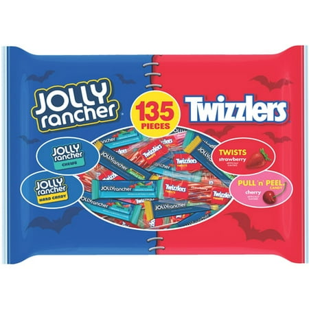 Hershey's Jolly Ranchers & Twizzlers Assorted Variety Candy Pack, 46.2 Oz., 135 Count