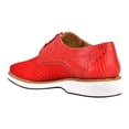 thumbnail image 3 of LIBERTYZENO Mens Casual Shoes Textile And Lizard Print Leather Lace-Up Oxford Casual Shoes For Mens Gutta Red 13, 3 of 8