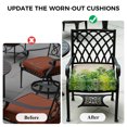 thumbnail image 4 of Outdoor Patio Cushion Covers 4 Pack Palm Leaf Patio Chair Cushion Covers with Ties and Zipper Waterproof Outdoor Seat Cushion Covers for Patio Furniture 22"x22", 4 of 6