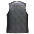 thumbnail image 6 of AnuYalue Big and tall Leather Motorcycle Vest Mens Fleece Sherpa Lined V-Neck Waistcoat Punk Shoulder Button Down Sleeveless Jacket, 6 of 6