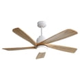 thumbnail image 2 of 52 Inch Modern Ceiling Fan With Dimmable LED Light 5 Solid Wood Blades Remote Control Reversible DC Motor With Smart APP Control    RR, 2 of 10