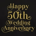 thumbnail image 3 of CafePress - 50Th Wedding Anniversary Gold Retro Typography T Shirt - Men's Classic Graphic Cotton T-Shirt, 3 of 4