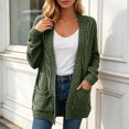 thumbnail image 2 of Arlun Women's Cable Knit Open Front Cardigans Loose Soft Thermal Comfortable Boyfriend Style Cardigan Sweaters 2026 Fall Winter Knitted Outerwear with Pockets, 2 of 5