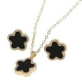 thumbnail image 2 of Collar de flores Pendientes Charm Moda Accesorios de disfraces Conjunto de joyas Pendientes Negro Yuyangstore Collar colgante, 2 of 8