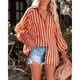 thumbnail image 2 of Minnieouse Llamativas camisas y blusas para mujer para mujeres de moda, blusas para mujer, camisas de manga larga con estilo naranja L Type3 NO3, 2 of 6