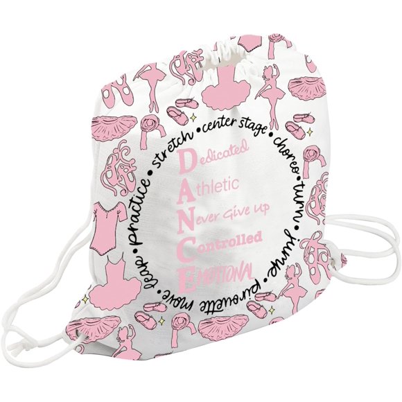shiyou-Ballet Dance Bag Gym Travel Drawstring Backpack Bag Girl Dancer Gifts Dance Bag Stuff for Women Dancing Teammate Gift