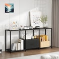 thumbnail image 2 of EDTara Led Tv Media Cabinet, 55-Inch Entertainment Console With Fabric Drawer and Open Storage Shelves, 2 of 8