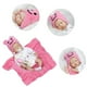 thumbnail image 2 of 1 Set Girl Doll 55cm Rosa Niñas Ropa Juguetes Disfraz Bebé Recién Nacido Juguete Sombrero Pezón Botella Lifelike Toddler Gifts Rosa Dibujos animados Impreso Mono Manta Reborn Bebés - Multicolor - Otro, 2 of 3