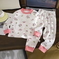 thumbnail image 2 of masbird Little Boys Girls Pajamas Toddler Clothes Cotton 2 Pieces Pjs Kids Jammies Sets Fall Winter Sleepwear for 6-24 Months 2 3 4 5 6 7 8 9 T Children(Watermelon Red,4-5 Y), 2 of 4