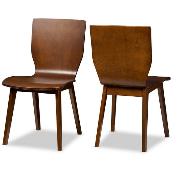 Baxton Studio Elsa Mid Century Modern Scandinavian Style Dark Walnut Baxton Studio Elsa Mid Century Modern Scandinavian Style Dark Walnut Bent Wood Dining Chair