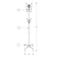 thumbnail image 4 of 19" x 19" x 70" Silver  Metal  Coat Rack, 4 of 4