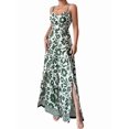 thumbnail image 3 of Women'S Jumpsuit Casual One-Piece Boho Summer Outfits Strap Wide Leg Long Pants Rompers Green S, 3 of 10