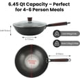 thumbnail image 3 of Rorence Carbon Steel Wok Pan, 13 Inch Nonstick Wok with Glass Lid, 3 of 10