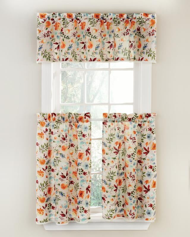 rod pocket valance and curtain sets