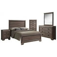 thumbnail image 2 of Kings Brand 6-Piece Queen Size Black/Brown Wood Modern Bedroom Furniture Set, Bed, Dresser, Mirror, Chest & 2 Night Stands, 2 of 7