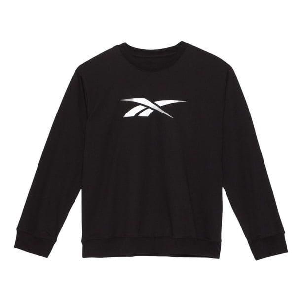 Sudadera Reebok Hombre Crewneck Logo Negro Deportivo L Negro