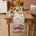 thumbnail image 2 of Red Christmas Table Runner 90 Inches Long Farmhouse Dress Scarves, Truck Xmas Tree Snowflake Winter Vintage Dining Tablerunner for Coffee Table/Kitchen Island/Party Décor, 13" x 90", 2 of 8