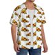 thumbnail image 2 of Balery Pizza Camisa Casual de Manga Corta con Botones para Hombre, Texturizada, Estilo Cubano, para Playa, Verano-Large, 2 of 5