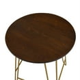 thumbnail image 4 of Carolina Classics Ethan 20 In Round Side Table in Elm and Gold, 4 of 4
