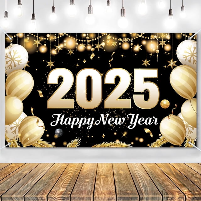Banner Zeptrix Happy New Year 2025, 180 x 110 cm, poliéster