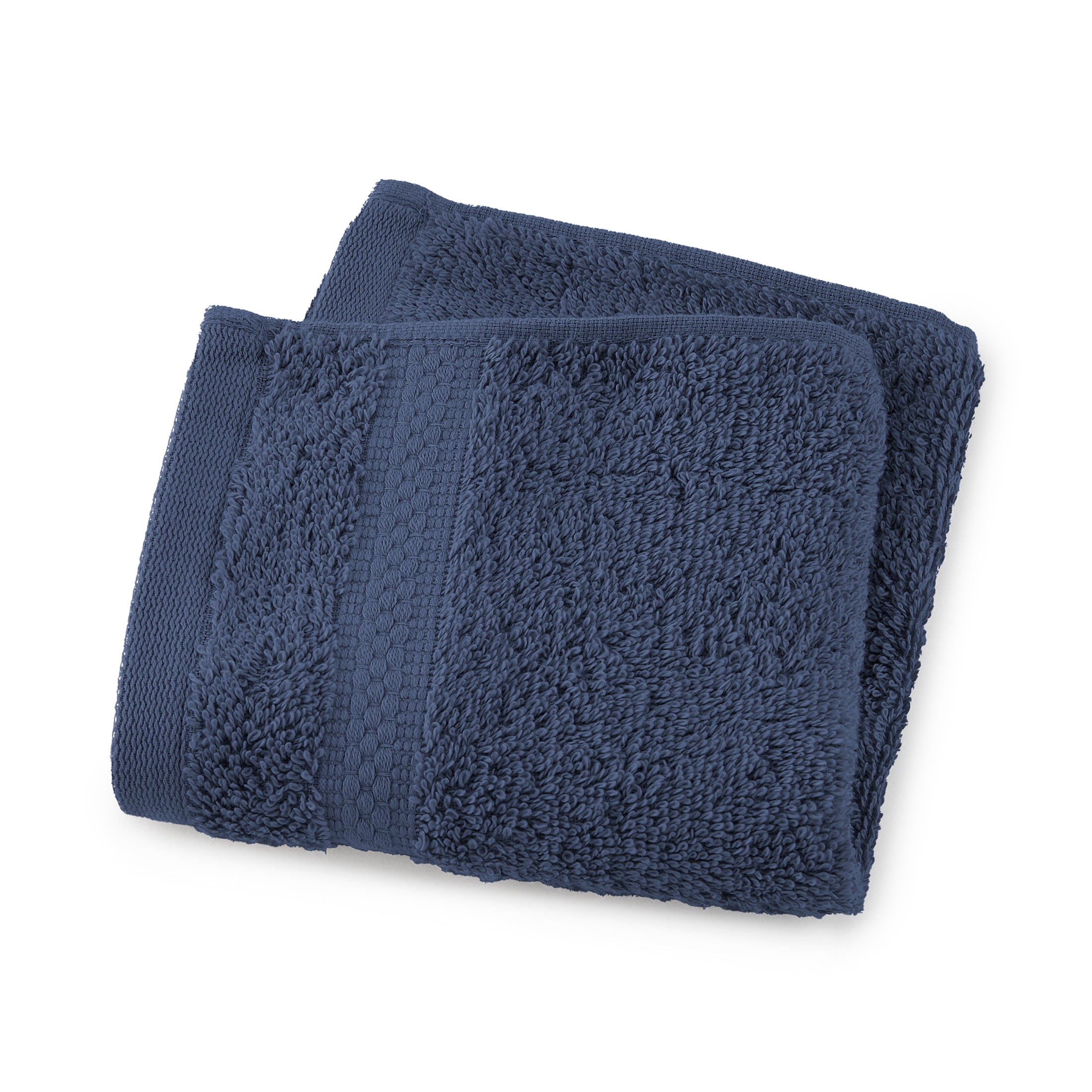 Mainstays Supersoft 100% Cotton 8-Piece Fade Resistant Towel Set, Blue Cove
