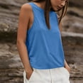 thumbnail image 4 of Pounoo Womens Workout Tops Sleeveless Twisted Back Solid Color Athletic Shirts Casual Loose Lightweight Soft Comfy Gym Wear Gift, 4 of 9
