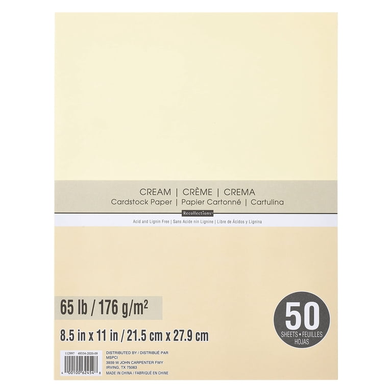 Recollections Bulk Cardstock Paper, Cream, 8.5" x 11" (600 Sheets) photo 5