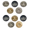 thumbnail image 1 of Halloween Witch Hat Set of 10 Metal 0.6" (15mm) Sewing Shank Round Buttons - Black Color, 1 of 5