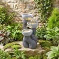 thumbnail image 4 of Costway 18.5"H Outdoor Water Fountain 3-Tier Cascading Bowl Tabletop Waterfall Fountain, 4 of 9