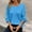 Sky Blue, variant on Oplxuo Womens Plus Size Hollow Knitted Tops Casual Long Sleeve Tee Shirts Basic Solid Loose Crewneck Comfy Tunic Blouse