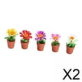 thumbnail image 1 of Plantas en macetas en miniatura,Planta de bonsái en miniatura con flores en maceta a escala 1/12,Adorno de vegetación diminuta en miniatura para casa de muñecas a escala 1:12,Mini arreglo, 1 of 8