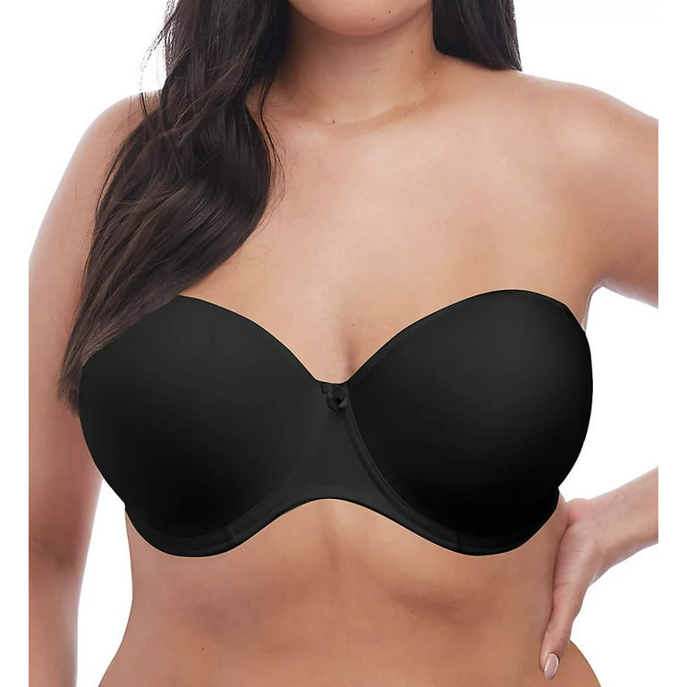Elomi BLACK Smooth Underwire Moulded Convertible Strapless Bra, US
