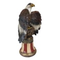 thumbnail image 3 of Independence Day American Glorious Bald Eagle Perching On Liberty Bell Figurine, 3 of 5