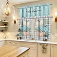 thumbnail image 6 of Fall Pumpkin Kitchen Window Curtains,Farmhouse Style Cafe Curtains Over Sink,Thanksgiving Bathroom Bedroom Living Room Window Tier and Valance 3 Pieces Set, 6 of 6