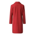 thumbnail image 4 of Fangasis Women Outwear Long Sleeve Jacket Button Down Coat Ladies Double-Breasted Overcoats Open Front Cardigan Red 4XL, 4 of 7