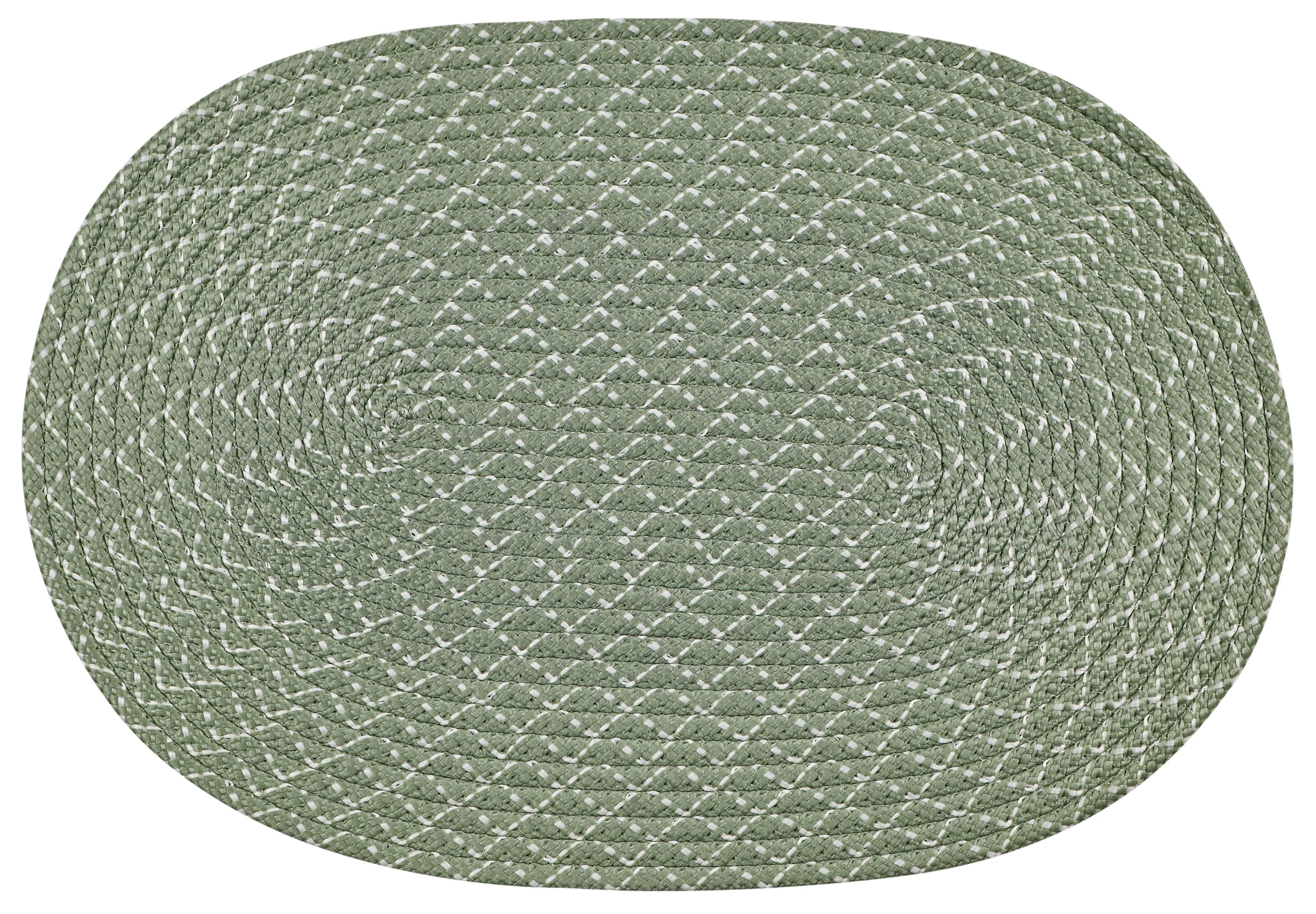 Better Trends 5' x 8' Oval Braided Rug 100% Polypropylene Durable & Stain Resistant Reversible Indoor/Outdoor Area Utility Rug, Sunsplash Collection - Lime